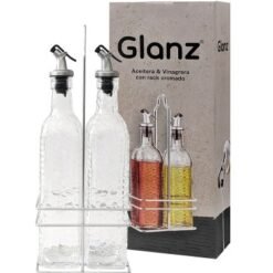ACEITERA VINAGRERA SOPORTE METAL GLANZ 85026