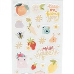 STICKER L CON RELIEVE PERSONAJES SURT 10X25