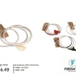SET DE PULSERAS REPTIL Y BORLA X3U 13712-