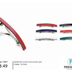 HEBILLAS 8CM ACRILICO LISO ESCOLAR 13810-
