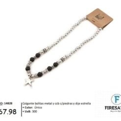 COLGANTE BOLITA METAL Y CCB DIJE ESTRELLA 14828-