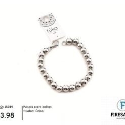 PULSERA ACERO BOLITAS 15034