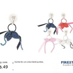 GOMITAS FLOR C/ CINTA INF PUNTITOS 15595--