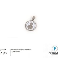 DIJE MEDALLA RELIGIOSA ESMALTADA 15324