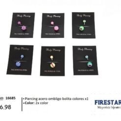PIERCING ACERO OMBLIGO BOLITA 16685