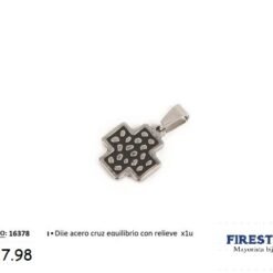 DIJE ACERO CRUZ EQUILIBRIO C/ RELIEVE 16378