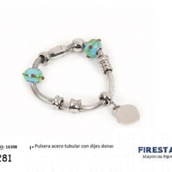 PULSERA ACERO TUBULAR CON DIJES 16398-