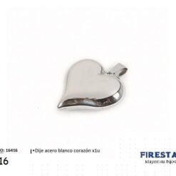 DIJE ACERO BLANCO CORAZON 16416