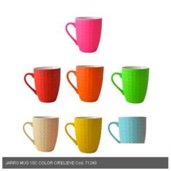 JARRO MUG 10 COLORES C/ RELIEVE