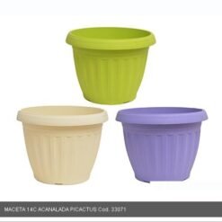 MACETA 14C ACANALADA P/ CACTUS