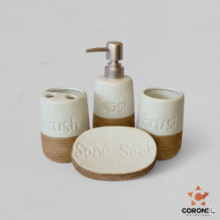 SET CERAM.4PZ P/BAÑO BAMBOO BLANCO LISO 243489 43489