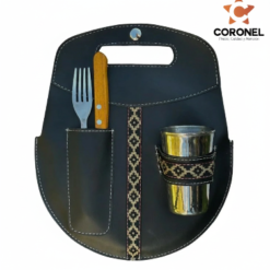 PORTA PLATO RED.24C C/VASO Y CUB.S/CUERO 62502